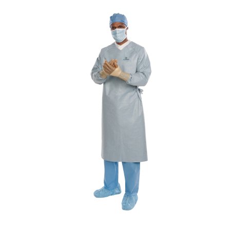 Aero Chrome - Surgical Gown with Towel X-Large / X-Long Silver Sterile AAMI Level 4 Disposable - 44678