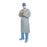 Aero Chrome - Surgical Gown with Towel X-Large / X-Long Silver Sterile AAMI Level 4 Disposable - 44678