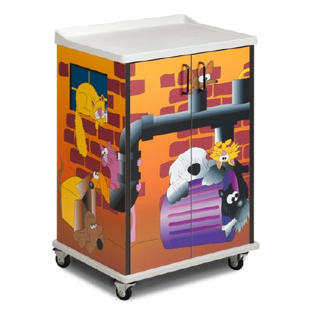 Clinton Industries Mobile Phlebotomy Cabinet 18 X 23 X 35.5 Inch 2 Shelves - 68937