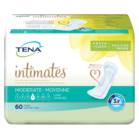 TENA Intimates Moderate Long - Bladder Control Pad 12 Inch Length Moderate Absorbency Dry-Fast Core One Size Fits Most Adult Female Disposable - 54375