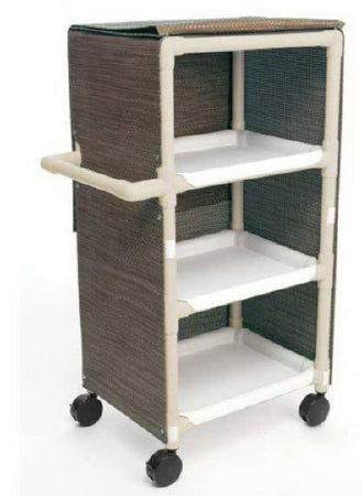 Market Lab - Linen Cart with Cover 3 Shelves PVC 3-1/2 Inch Castors - 5912-DR