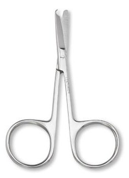 Centurion Lil' Tips - Suture Scissors Littauer 3-1/2 Inch Length Floor Grade Stainless Steel Sterile Finger Ring Handle Straight Blunt Tip / Blunt Tip - 66845