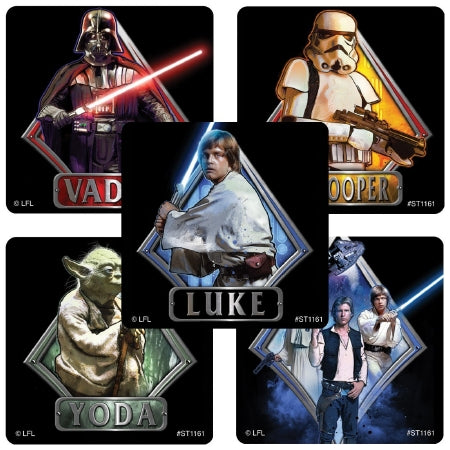 Smilemakers Disney 100 Per Unit Star Wars Classic Characters Sticker 2.5 Inch - ST1161B