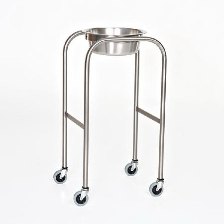 Mid Central Medical Solution Stand 7 Quart Basin 1 Basin H-Brace 15 X 18 X 34 Inch - MCM1000-NB
