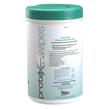 Parker Labs Protex Ultra Surface Disinfectant Cleaner Premoistened Wipe 75 Count Canister Disposable Lemon Scent - 48-70