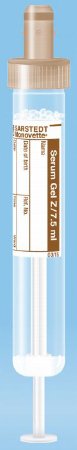 S-Monovette - Venous Blood Collection Tube Serum Tube Clot Activator / Separator Gel Additive 15 X 92 mm 7.5 mL Brown Screw Cap Polypropylene Tube - 01.1602.001