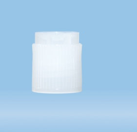Sarstedt Screw Cap Natural, With False Bottom and Normal Round Base, CE Certified For 13 X 75 mm Tube - 65.163