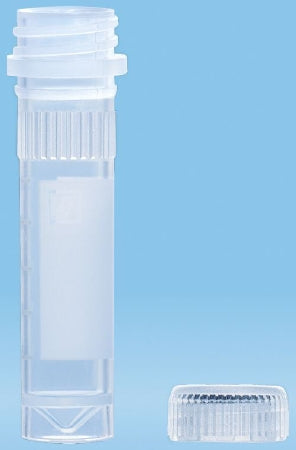 Sarstedt - Microcentrifuge Tube Conical Bottom, Skirted Plain 10.8 X 44 mm 2 mL Without Color Coding Screw Cap Polypropylene Tube - 72.694.307