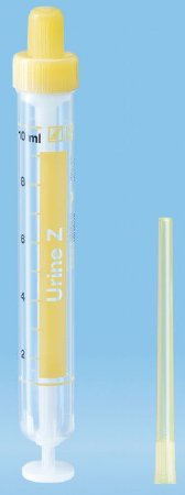 Monovette - Urinalysis Tube Round Bottom Plain 15 X 102 mm 10 mL Yellow Screw Cap Polypropylene Tube - 10.252.020