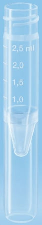 Sarstedt - Test Tube False Bottom Plain 13 X 75 mm 2.5 mL Without Color Coding Without Closure Polypropylene Tube - 60.614.015