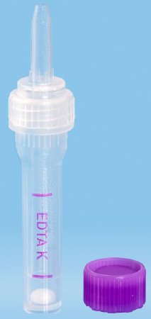 Multivette - Capillary Blood Collection Tube Flat Bottom K3 EDTA Additive 8 X 48 mm 600 µL Violet Screw Cap Polypropylene Tube - 15.1671.100