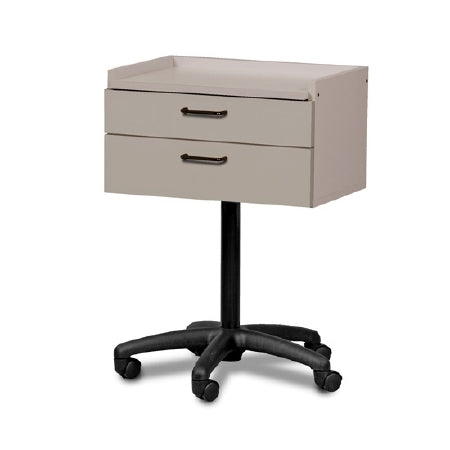 Clinton Industries - Equipment Cabinet Mobile Laminate / Black Nylon Base 2 Drawers 1 Shelf - 8920-1GR-2GR-5B