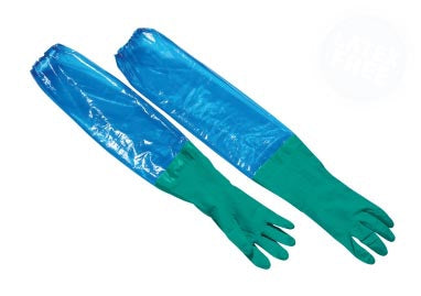 Healthmark Industries Sleeve Gloves Utility Glove X-Large Nitrile Green / Blue 28 Inch Elastic Cuff NonSterile - 41680