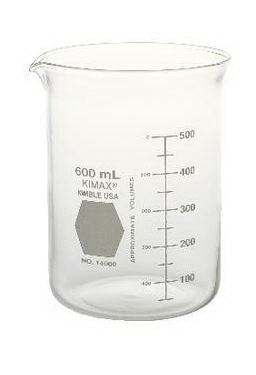 VWR International Kimax Beaker Griffin, Low Form Borosilicate Glass 1 Liter - 89000-744
