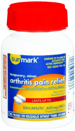 McKesson McKesson Pain Relief 650 mg Strength Acetaminophen Caplet 100 per Bottle - 70677001801