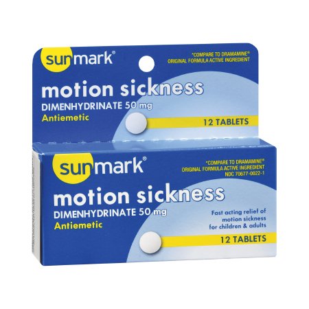 sunmark - Nausea Relief 50 mg Strength Tablet 12 per Box - 70677002201