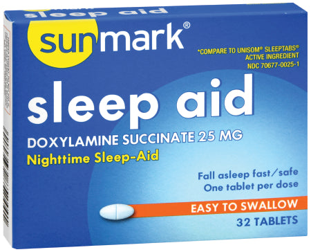 McKesson sunmark Sleep Aid 32 per Box Tablet 25 mg Strength - 70677002501