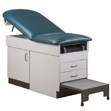 Clinton Industries Family Practice Table with Step Stool 400 Lbs. - 8890-3GM-1GR-2GR-5C