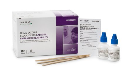 McKesson McKesson Consult Rapid Test Kit Colorectal Cancer Screening Fecal Occult Blood Test (FOBT) Stool Sample CLIA Waived 100 Tests - 127-100ER