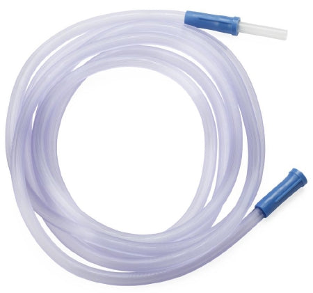 Medline - Suction Connector Tubing 6 Foot Length 0.25 Inch I.D. Universal Female Connector Clear Ribbed OT Surface PVC - OR66A