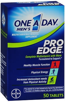 Bayer One-A-Day Multivitamin Supplement Vitamin A / Ascorbic Acid / Vitamin D / Vitamin E / Vitamin B6 / Vitamin B12 Folic Acid 3500 IU - 80mg - 800 IU - 33IU - 4 MG - 400 MCG Strength Tablet 50 per Carton - 1650054118