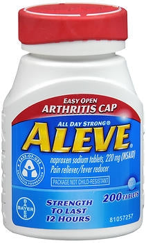 Bayer Aleve Pain Relief 220 mg Strength Naproxen Sodium Tablet 200 per Bottle - 32586653648