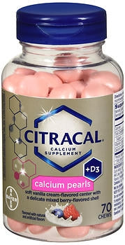 Bayer Citracal Joint Health Supplement Calcium / Vitamin D3 1000 IU - 400 MG Strength Chewable Tablet 70 per Bottle Mixed Berry Flavor - 1650056170