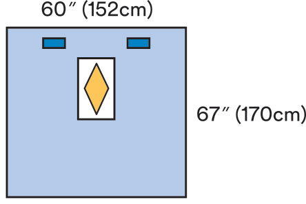 3M Steri-Drape - Cardiovascular Drape Venous / Arterial Access Drape 60 W X 67 L Inch - 1192
