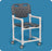 IPU Economy Shower Chair PVC Frame With Backrest - ESC OF817 R
