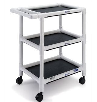 Newmatic Medical Utility Cart PVC 24 X 31.5 X 37 Inch 3 Shelves - PVCC