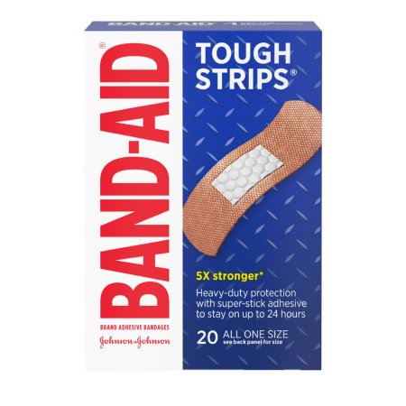 Band-Aid Tough Strips - Adhesive Strip 1 X 3-1/4 Inch Fabric Rectangle Tan Sterile - 00381371171316