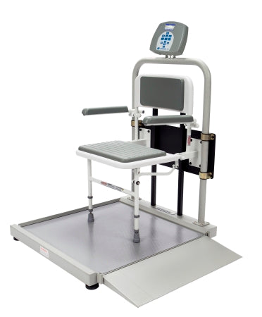 Health O Meter Health O Meter Wheelchair Ramp Scale Digital LCD Display 1000 lbs. / 474 kg Gray AC Adapter / Battery Operated - 2500KL