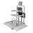 Health O Meter - Wheelchair Scale with Seat Digital LCD Display 1000 lbs. / 454 kg Capacity Gray AC Adapter / Battery Operated - 2500CKL