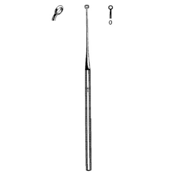 Sklar Instruments Curette Ear Buck #0 Blunt Round Tip Angled Stainless Steel Reusable Ea - 67-2510