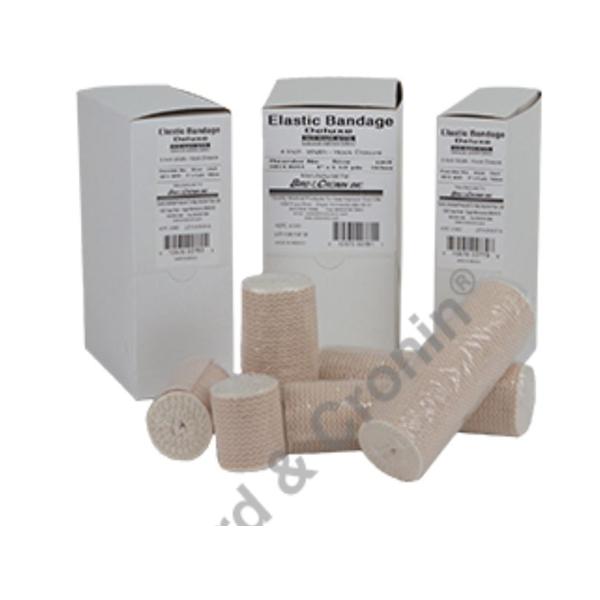Bird & Cronin Bandage 6"X5.5Yd Compression Elastic Hook & Loop Closure Tan Lf 10/Bx - 0814-9046