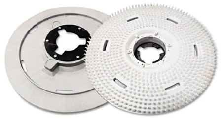 Mercury Floor Machines - Floor Machine Pad Driver 20 Inch Gray / White Poly Bristle - MFM2105