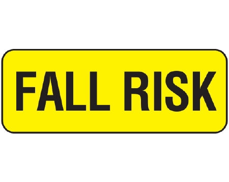 Shamrock Scientific Shamrock Pre-Printed Label Advisory Label FALL RISK Yellow 5/16 X 13/16 Inch - WAL-10