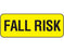 Shamrock - Pre-Printed Label Advisory Label Yellow Vac FALL RISK Black Alert Label 5/16 X 13/16 Inch - WAL-10