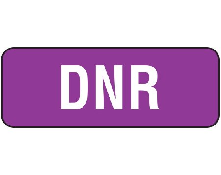 Shamrock - Pre-Printed Label Advisory Label White Vac DNR Purple Alert Label 5/16 X 13/16 Inch - WAL-13