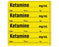 Shamrock Scientific Shamrock Pre-Printed Label Anesthesia Label KETAMINE _____ mg / mL / Date _____ Time _____ Int. _____ Yellow 1/2 X 2 Inch - SA-201-DTI-PK