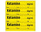 Shamrock - Drug Label Anesthesia Label KETAMINE _____ mg / mL / Date _____ Time _____ Int. _____ Yellow 1/2 X 1 Inch - SA-201-DTI-PK