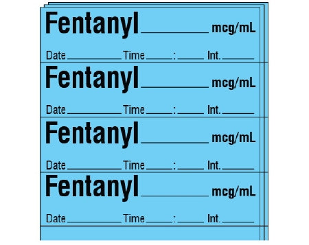 Shamrock - Drug Label Anesthesia Label FENTANYL _____ mcg / mL / Date _____ Time _____ Int. _____ Blue 1/2 X 1 Inch - SA-2413-DTI-PK