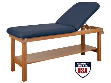 Oakworks PowerLine Athletic Treatment Table with Shelf and Backrest Fixed Height 500 Lbs. - PKG3982-T18