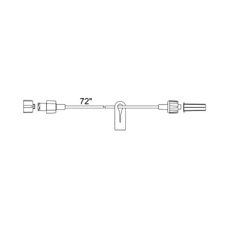 Medex - Extension Set 72 Inch Tubing 1.3 mL Priming Volume Non-DEHP Formulation, Polyethylene Lined Tubing - 537235PS