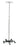 Medline - IV Pole Ram Horn Hooks 4-Hook Heavy-Duty 18 lbs. Cast Iron Five-Legged Base with Low Center of Gravity - MDS80500