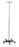 Medline - IV Pole Ram Horn Hooks 4-Hook Heavy-Duty 18 lbs. Cast Iron Five-Legged Base with Low Center of Gravity - MDS80500