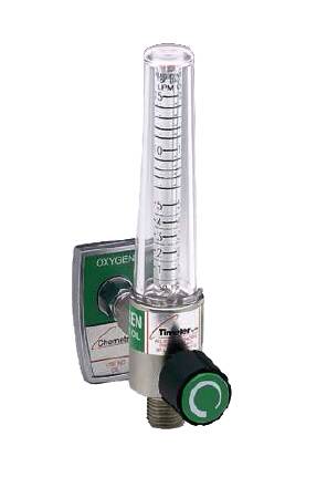 Timeter Sure Grip - Oxygen Flowmeter Single 0 - 15 LPM DISS Outlet Puritan Bennett Adapter - 15006-03