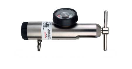 B & F Medical - Oxygen Regulator Click Style with Gauge 0 - 25 LPM Barb Outlet CGA-870 - 21030