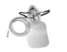Allied Healthcare Oxygen Mask Elongated Style Adult User One Size Fits Most Adjustable Nose Clip / Elastic Strap - 64041