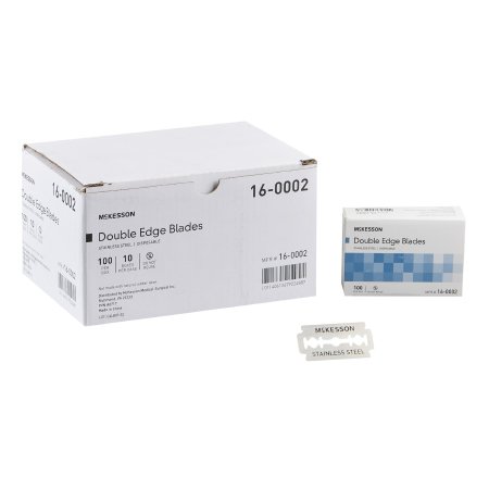 McKesson - Double Edged Razor Blade Stainless Steel, Coated, Nonsterile, Disposable - 16-0002